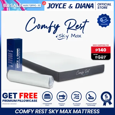 [Vacuumed Comfy Rest Sky Max] Joyce & Diana Comfy Rest Sky Max Mattress 4/6 inches Foam Mattress