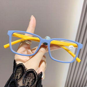 +100 to +400 Anti-blue Light Reading Glasses Colorful Frame Hyperopia Glasses Fashion Glasses Frame Elderly Long Sighted Glasses