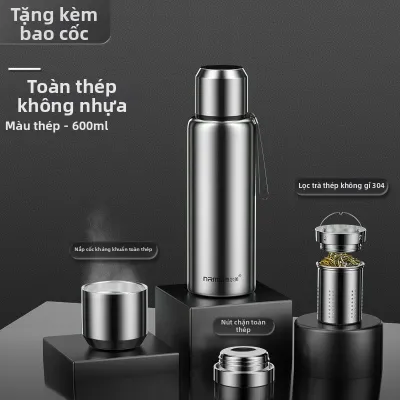 nRMEi | Bình Giữ Nhiệt Dung Tích Lớn Inox Toàn Thân Ngăn Lọc Trà Tiện Lợi