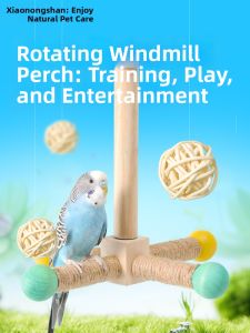 XIAONONGSHAN | Rotating Windmill Perch Swing Toy For Parrots