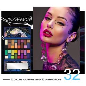 VERONNI 32 Colours Eyeshadow Palette Colourful and Highly Pigmented Eyeshadows Waterproof Fine Texture Open Lid Eyeshadow Palette For Women Beauty Gifts (01)