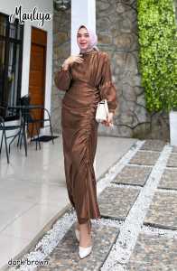 MAULIYA gamis gaun pesta pernikahan kondangan wisuda walimah muslimah