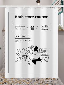 บทกวี Bath สไตล์ญี่ปุ่นผ้าม่านห้องน้ําหนาไม่มีเจาะผ้าม่านสําหรับห้องน้ําหน้าต่างกันน้ําแขวนผ้าม่านชุด