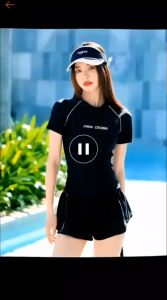 [Size ML] BikiniĐồ Bơi Nữ 2 Mảnh Năng Động Tay Ngắn Quần Hai Lớp Kín Đáo FUNNY BIKINI MS-065