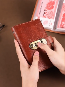 GetGadget⚙ 100 Envelope Money Saving Book Challenge Binder PU Leather With Password Lock Saving Money Notebook Large Capacity & Reusable Waterproof Banknote Colletion Booklet for Saving Money