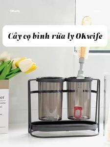 Cọ Rửa Bình OKwife AGW-5744 Cọ Rửa Ly Cốc Bình Sữa Bình Nước Lông Mềm PET Cán Dài 335cm