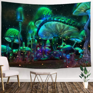 VIKAMA Mandala Art Tapestry Fade-Resistant Sunflower Human Face Psychedelic Bedroom Guesthouse Studio Feature Wall Decor