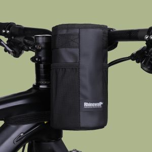 Rhinowalk Bicycle Water Bottle Bag Storage Bag Bike Insulated Water Bottle Bag Front Handlebar Bag Outdoor Cycling Commuting Portable Shoulder Bag Bicycle Accessories For Mountain Road Bicycle