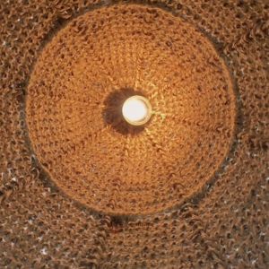 Kap Lampu Gantung Anyaman Goni Kerangka Besi Diameter 40 cm Kerajinan Anyaman Jogja