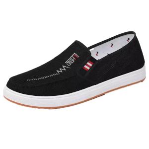 Summer Breathable Mens Senior Comfortable Slip-On Canvas Shoes