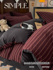 2025 New Pure Cotton Solid Color Woven Bedding Cover Single Piece 150x200 Pure Cotton Single Double Person Quilt Cover Sheet
