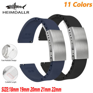 18 19 20 21 22mm Fast Release FKM Rubber Watch Strap Universal Strap Cuttble Fluororubber Watchband With Adjustable clasp