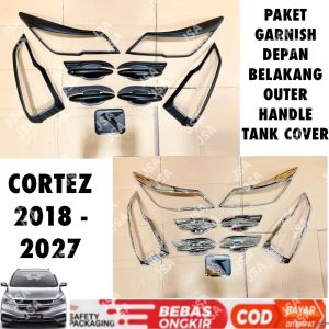 Paket Lengkap Cortez 2018 2024 2025 2026 2027 Garnish Depan Belakang Outer Handle Tank Cover Hitam Chrome .
