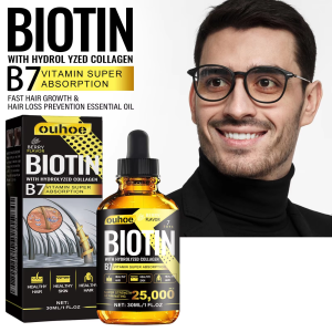 OUHOE | OUHOE Collagen B7 Vitamin Hair Essential Oil Moisturizing Soften Improve Hair Loss Thinning Regrowth Nutrition Hair Care Liquid