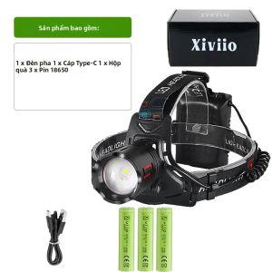 Đèn Pha LED Công Suất Cao 1200W Mới 2026 990000000LM Có Thể Thu Phóng Chống Nước Siêu Sáng Dành Cho Cắm Trại Ngoài Trời Làm Việc Săn Bắn