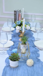 MINIIS Table Cloth Table Runner Aesthetic Cheese Cloth Table Decor Tablecloth Runner Bohemian