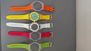 GEEKTHINK | Modification Kit for Swatch X AP Royal POP Transparent Case+Rubber Strap for Swatch Royal POP Pocket Watch Changer To Wristwatch