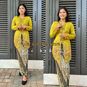SR - stelan kebaya encim bordir premium / stelan kebaya encim mix bordiran terbaru /kebaya encim terlaris baju kebaya encim