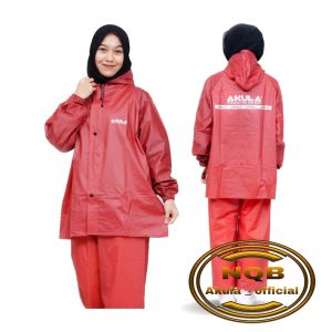 AKULA Jas Hujan Pria Wanita Dewasa Bahan PVC kuat tebal elastis by AKULA anti rembes