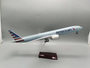 777 American Airlines Toy Planes 47CM simulation aviation airliner Airplane Scale 1/157 Resin Model Aircraft with wheels Landing