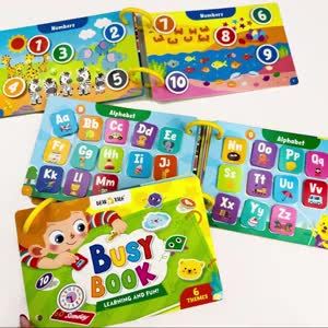 BEAT TALE หนังสือกิจกรรมสำหรับของเล่นเด็กวัยเตาะแตะ การเรียนรู้ตัวเลข ตัวอักษร และการเล่นแบบลงมือปฏิบัติ หนังสือเงียบ หนังสือกิจกรรมแบบใช้ซ้ำได้ 26 หน้า