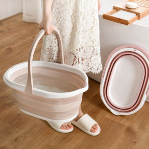 Thickened Plastic Foldable Rectangular Shape Bucket for Home Use Mop Bucket Sponge Washing And Wringing out Tool