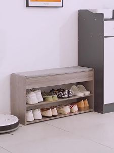 MOLORE | Modern Entryway Shoe Bench with Integrated Rack