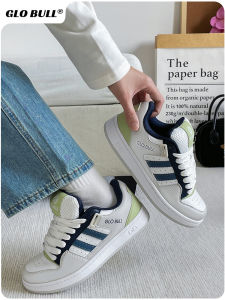 Glo Bull Womens Casual Shoes Spring 2025 Thick Bottom Heightening Bread Shoes Couples All-Match Leisure Board Shoes