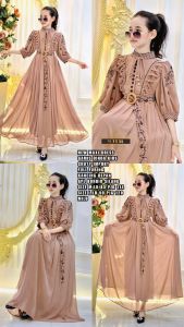SHR / GAMIS SHR BEST SELLER / GAMIS WARNA TERACOTA / FASHION WANITA / FASHION MOESLIM / LONG DRESS REALPICT