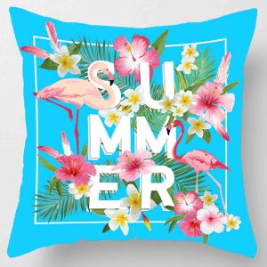 Spring and Summer New Family Decoration Pillow Cushion Cover Polyester Peach Skin Pillow Cover