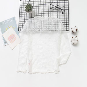 Áo Thun Trẻ Em Ren Lưới Dài Tay Bằng Sợi Bạc Thời Trang Mùa Hè Cho Bé Gái Áo Thun Trẻ Em Phong Cách Hàn Quốc Mùa Hè Cho Bé Gái