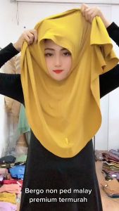 Jilbab Instan Malay|Khimar Daisy|Bergo Hamidah Jersey Non Pet|Kerudung Instan