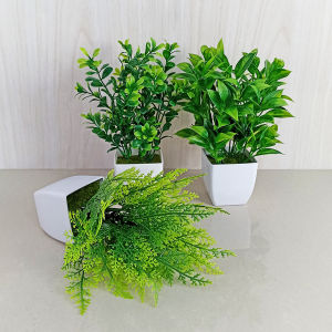 Tanaman Hias Artificial Pot Bunga Plastik Ornamen Hiasan Dekorasi Ruangan Rumah Buatan PBP38