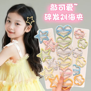 Childrens Polka Dot Star Hair Clips Girls Bangs Fringe Hair Accessories Princess Style Side Ponytail Hair Accessories