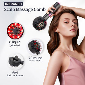 foreverlily | Electric Vibration Massage Comb Red Light Therapy Hair Growth Massage Scalp Brush Anti Hair Loss Liquid Oil Applicator Hair Care