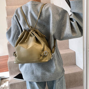 Fashionable Large Capacity Nylon Bucket Bag: A Must-Have Women's Commuter & School Backpack