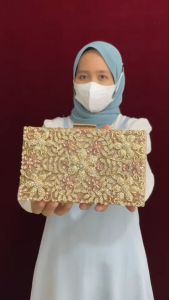 Waiwai Clutch Tas Pesta Wanita Dompet Kondangan Party Bag Selempang Mewah Kode 22042 - Glitter Metal Diamond - Ukuran 20 x 12 x 3,5 cm - Free Rantai Panjang (Ready Stock)