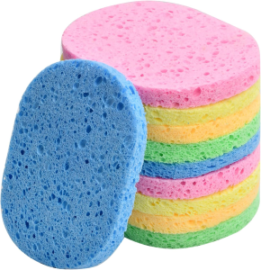 wood pulp Round Facial Cleansing Sponges Cleaning Brushes Cleanse Tools Makeup Remover Wipes Finger Wholesale Free Shipping