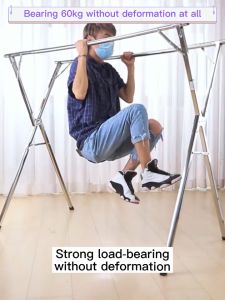 TOLO Foldable Sampayan Stainless Steel Clothes Rack - Sturdy and Space-Saving Laundry Drying Rack for Indoor and Outdoor Use