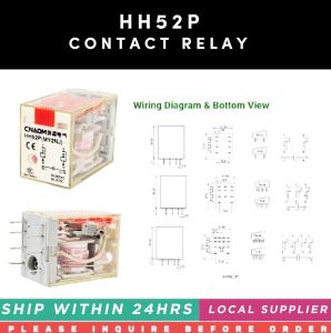 HH52P MY2NJ CONTACT RELAY [5A 8Pins 2NO+2NC 220V AC] [LOCAL STOCK. READY TO SHIP WITHIN 24HRS] GENERAL PURPOSE VOLTAGE RELAY PREMIUM QUALITY