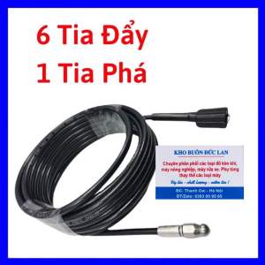 Dây Thông Tắc Cống Bằng Áp Lực Nước Máy Rửa Xe - Chuẩn Ren Vặn 22mm