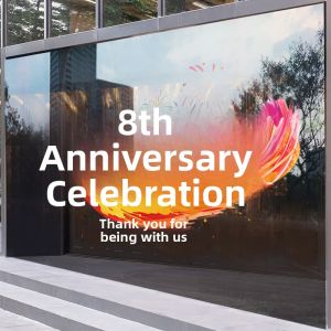 Company Anniversary Decorative Window Static Sticker