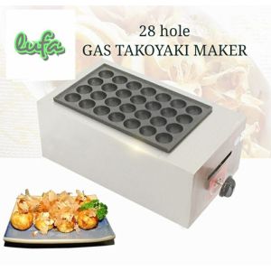 28 HOLE 56 HOLE Takoyaki Maker Double Head Gas Takoyaki Machine Octopus Balls Fish Ball Mesin