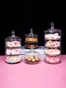 Crystal Glass Sugar Bowl with Lid European Style Coffee Sugar Jar Creative Storage Candy Canister Elegant Home Decor Accessory