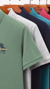 Men's Short Sleeve Polo Shirts & Plus Size Lapel Short Tee: Summer Casual Breathable Tops