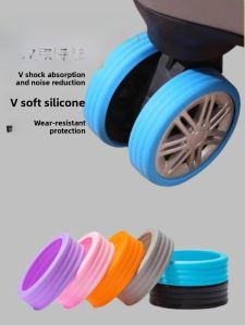 Thickened Silicone Protective Cover for Luggage Rubber Wheel Tire Wear-Resistant Dirt-Proof Cover for Carry-On Suitcase