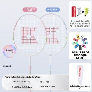Kumpoo | Ultralight Durable Beginner Badminton Rackets Set