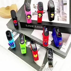 Bandai | Đồng Hồ Thông Minh Hoạt Hình Avengers LED Dành Cho Cả Nam Và Nữ Dễ Thương Thể Thao Ngoài Trời Điện Tử Anime Dành Cho Người Từ 14 Tuổi Trở Lên
