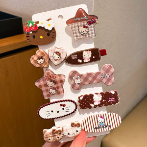 Cute Kitty Girl Hair Clips Baby Forehead Fringe Cards Childrens Hair Accessories Cartoon Style Fashionable Toddler Hairpins