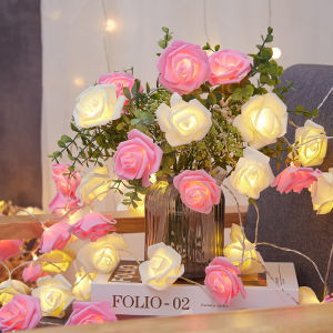 Battery Operated 3m - Rose String Lights Flower Garland Fairy Lights Valentine Wedding Birthday Party Decoration Lights